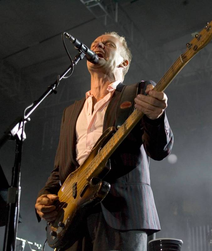 Sting performs at the Red Rock Resort pool during VIP grand opening festivities for $925 millio ...