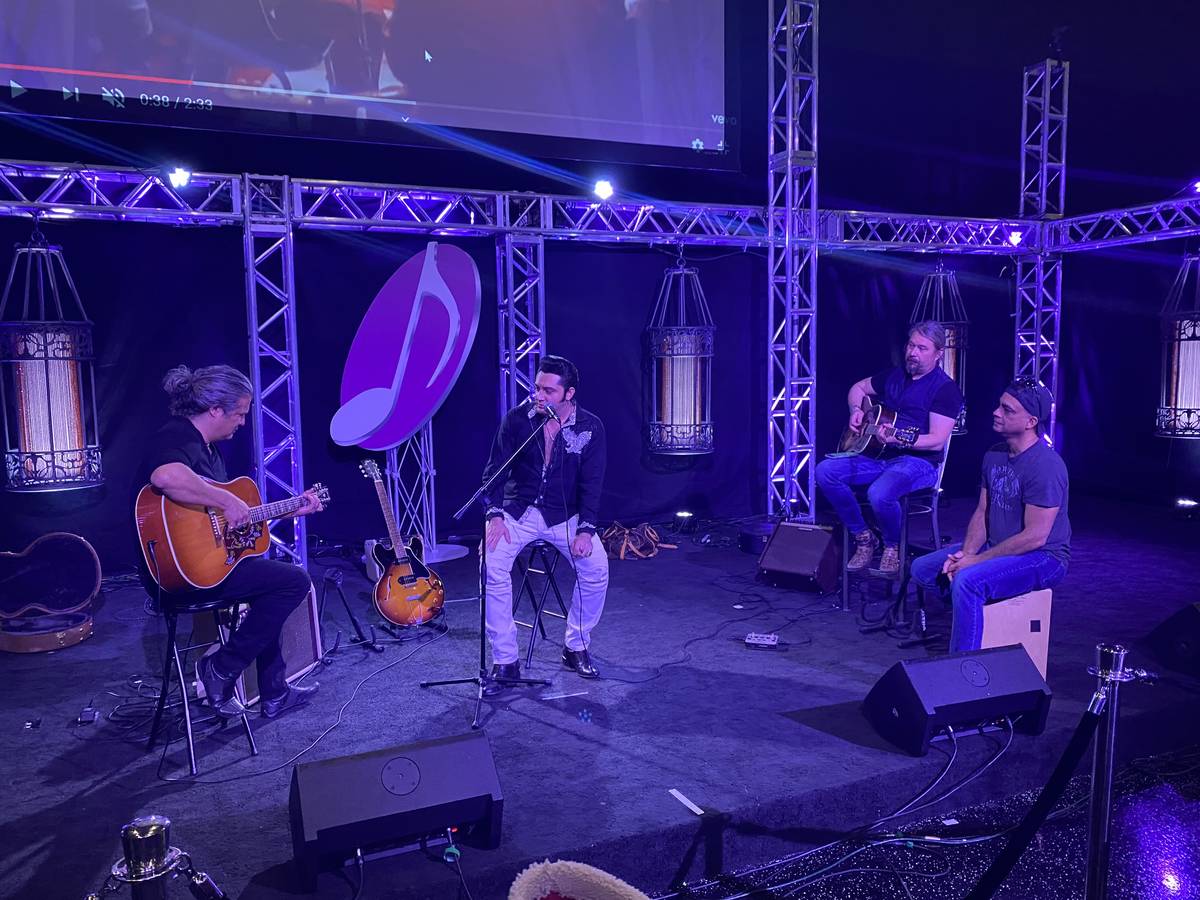 Elvis Lederer, Justin Shandor, Martin Zimmerman and Pepe Jimenez jam during rehearsals for "Elv ...