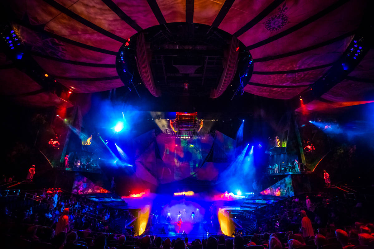 A scene from the Cirque du Soleil show "Mystere" at Treasure Island. (Cirque du Soleil)