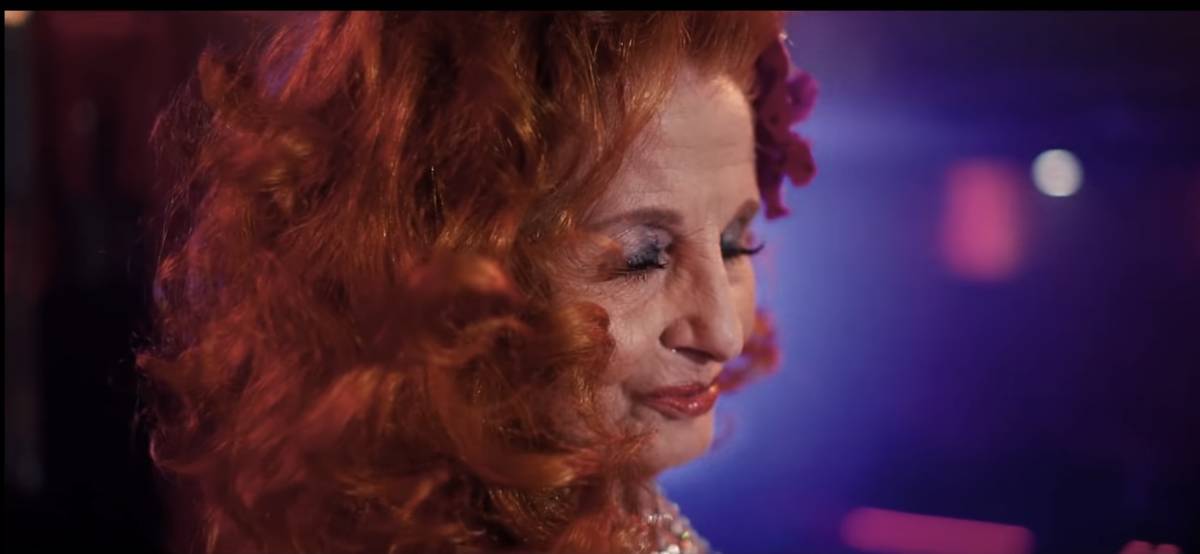 A screen capture of the late burlesque legend Tempest Storm is shown in the video for the "lost ...