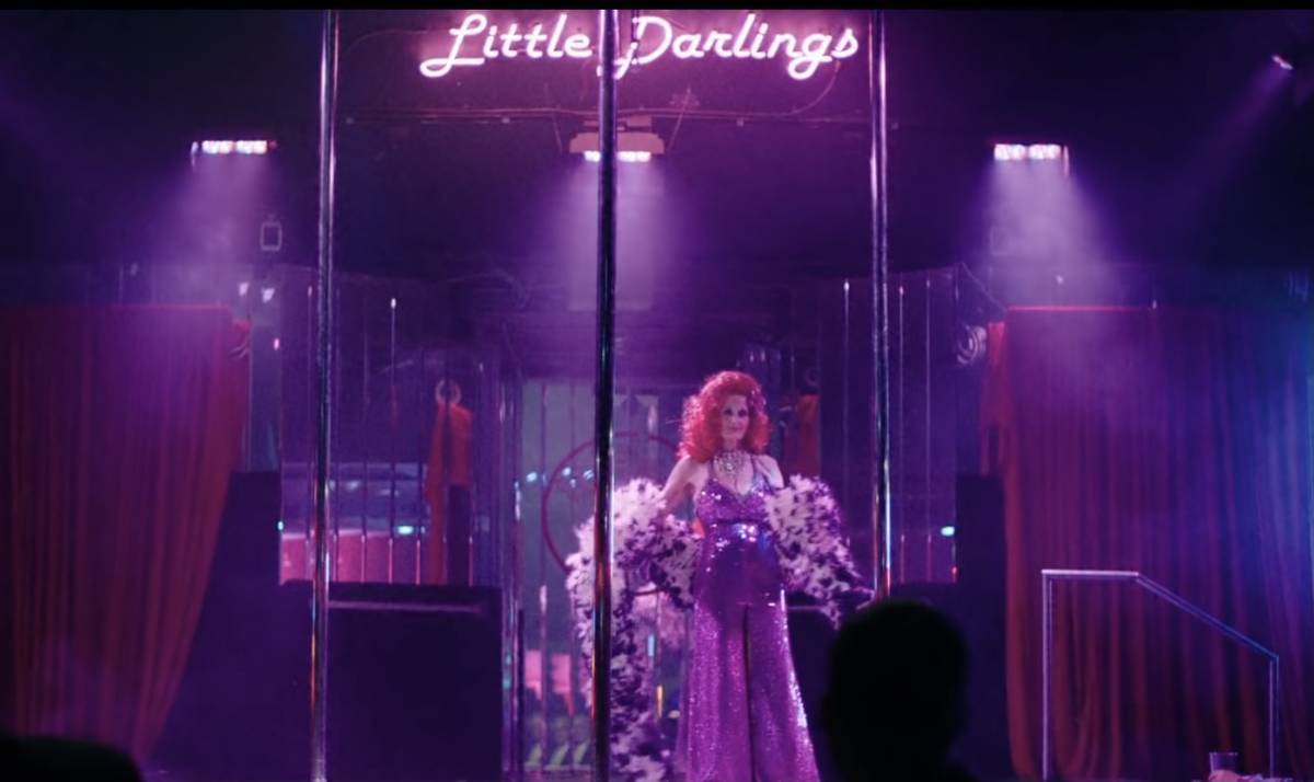 A screen capture of the late burlesque legend Tempest Storm is shown in the video for the "lost ...