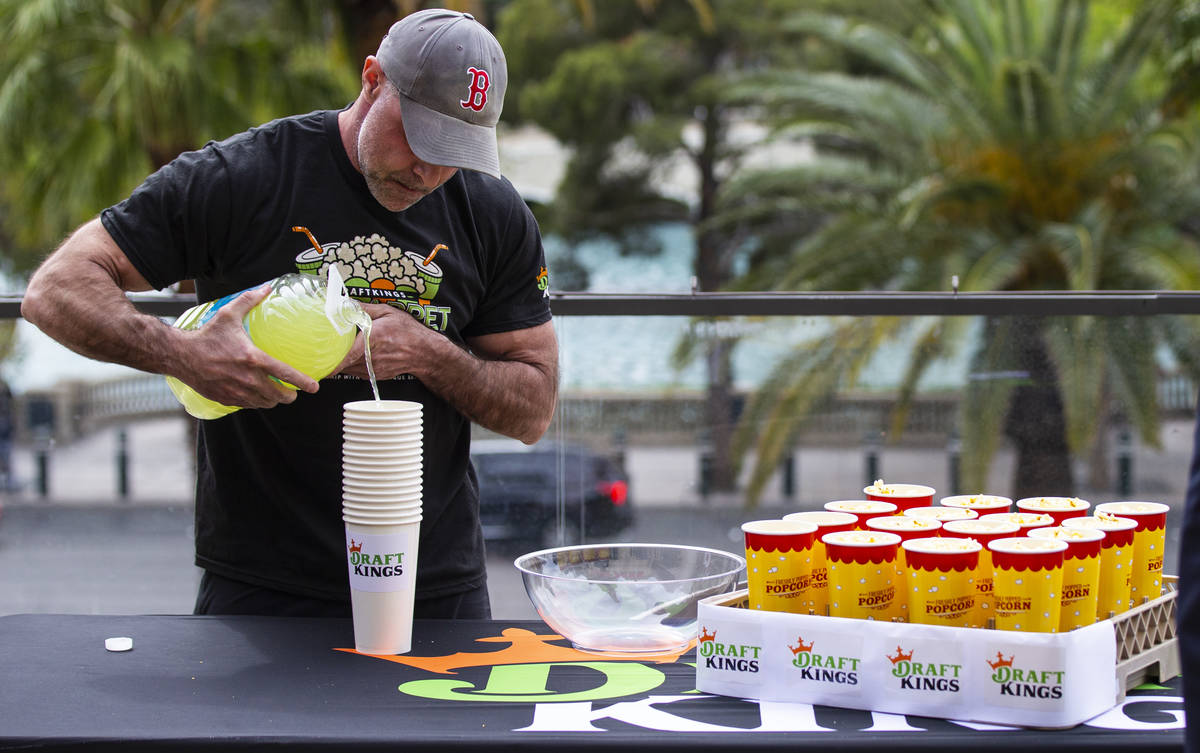 Geoff Esper prepares to compete in the World Popcorn Eating Championship during the "Red C ...