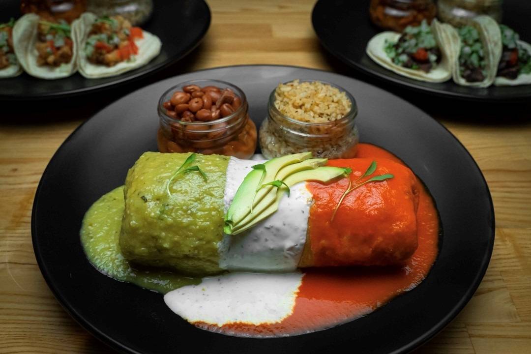 The Triple Threat Chimichanga at El Luchador. (Bronson Loftin)