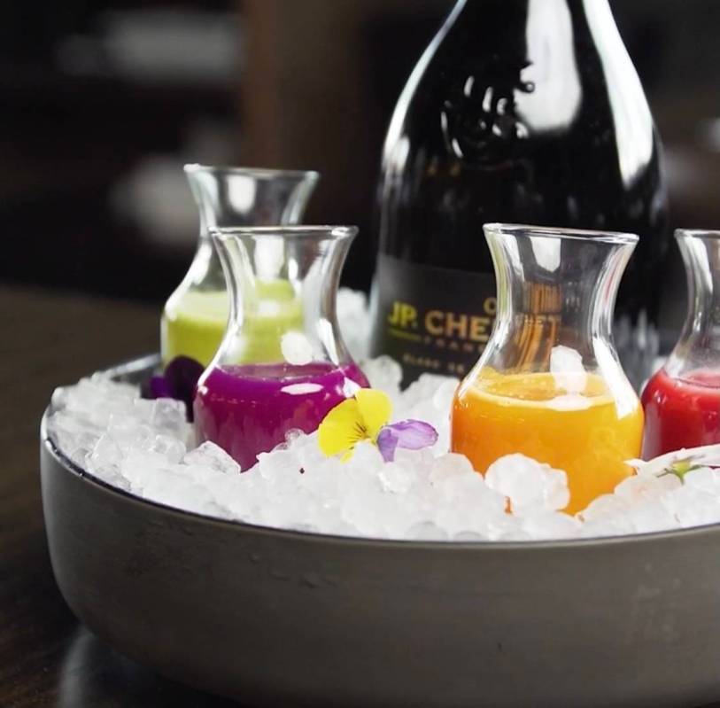 Mimosa service at Sparrow + Wolf. (Sparrow + Wolf)