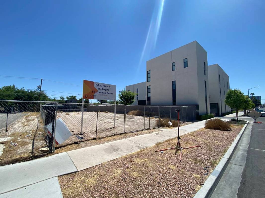 A look at the site of what is temporarily named Rogers Entertainment Center near the corner of ...