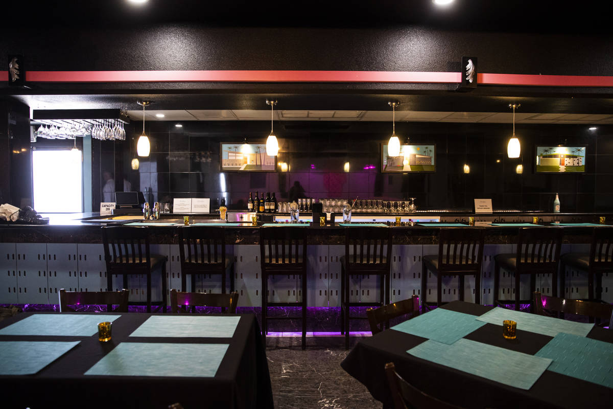 An interior view of the piano bar bistro room at The Nevada Room at Commercial Center in Las Ve ...
