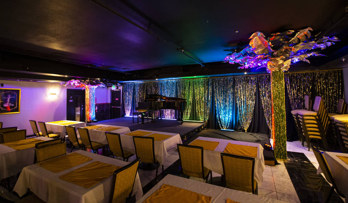 An interior view of the supper club showroom at The Nevada Room at Commercial Center in Las Veg ...