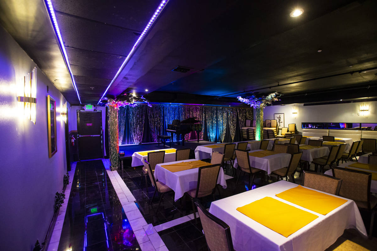 An interior view of the supper club showroom at The Nevada Room at Commercial Center in Las Veg ...