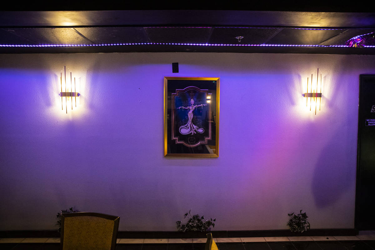 Details on the wall at the supper club showroom at The Nevada Room at Commercial Center in Las ...