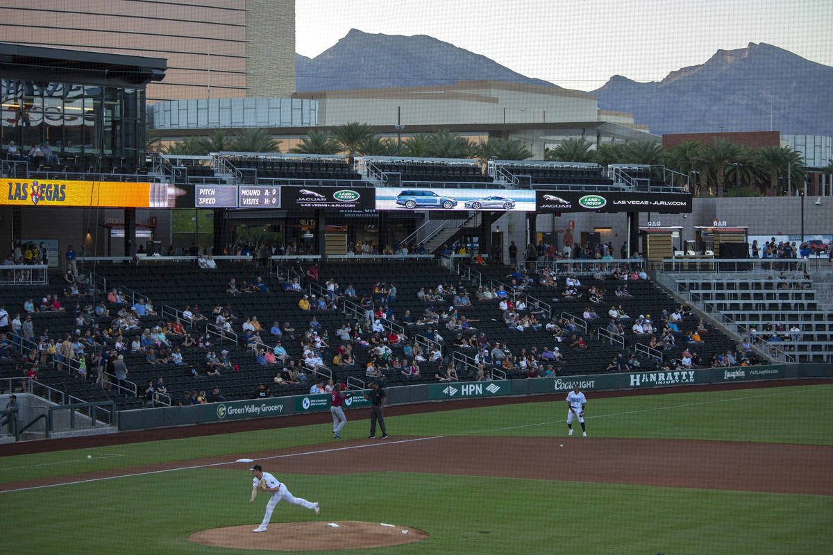 A Las Vegas Aviators game against the Sacramento River Cats is underway at Las Vegas Ballpark o ...
