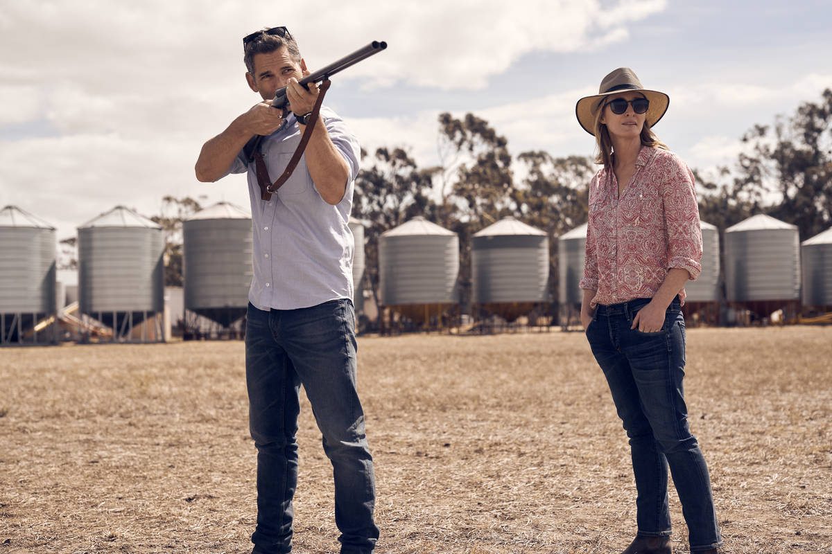 Eric Bana as Aaron Falk and Genevieve O’Reilly as Gretchen in Robert Connolly’s "The Dry." ...