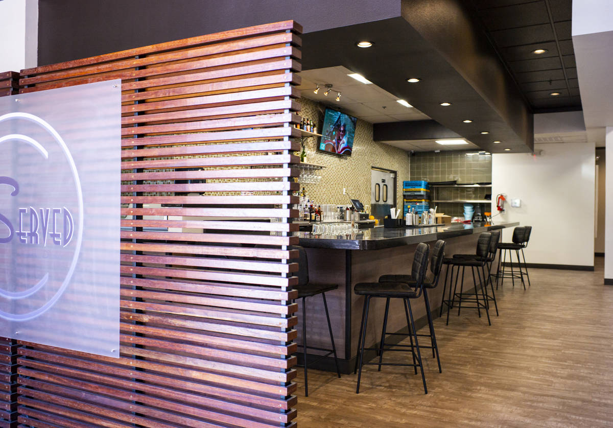 An empty sushi bar space is seen at Served Global Cuisine in Henderson on Thursday, May 20, 202 ...