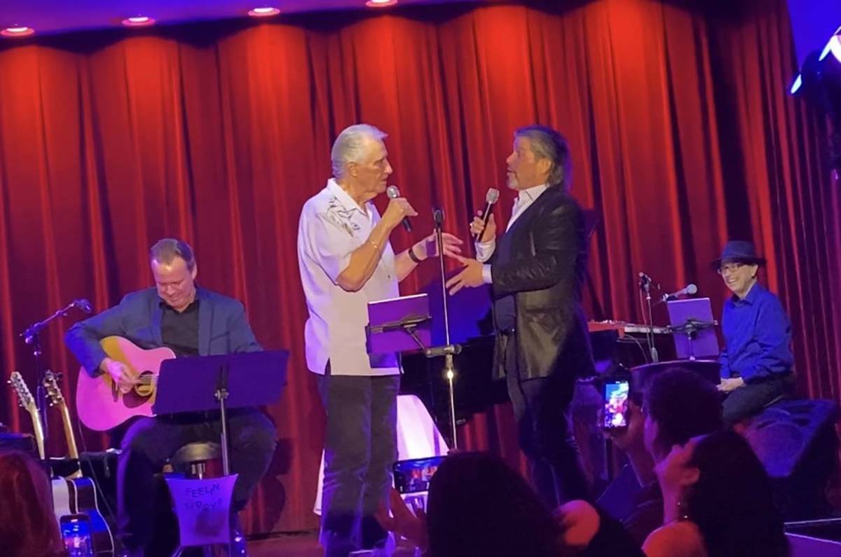 John Wedemeyer, Bucky Heard, Bill Medley and Joey Melotti are shown at Medley's unbilled appear ...