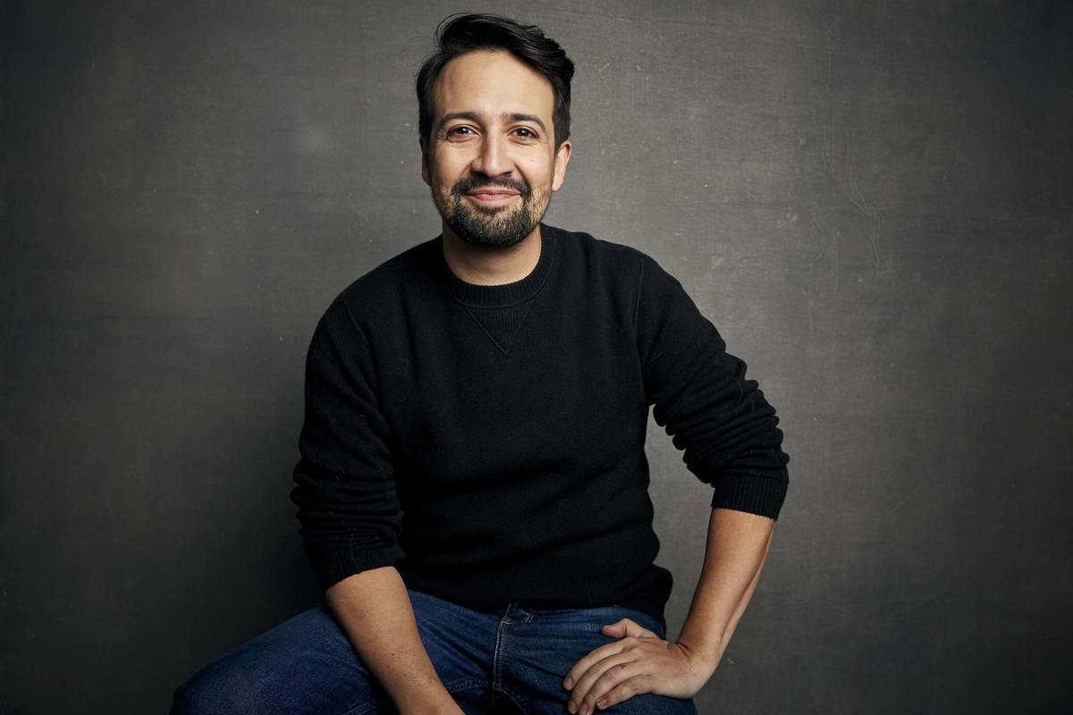 FILE - Lin-Manuel Miranda poses for a portrait during the Sundance Film Festival in Park City, ...