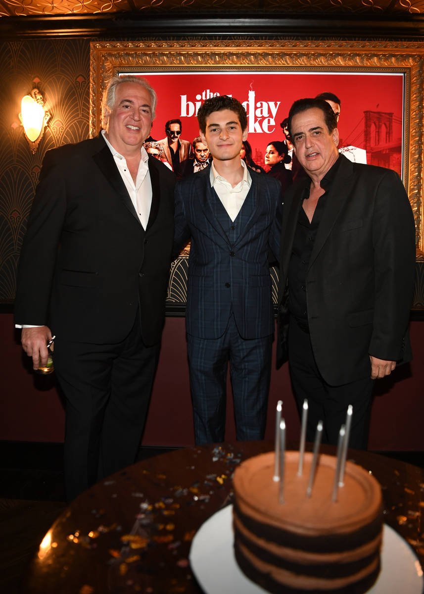 Actor Nick Vallelonga, actor David Mazouz and actor Frank Vallelonga attend the world premiere ...