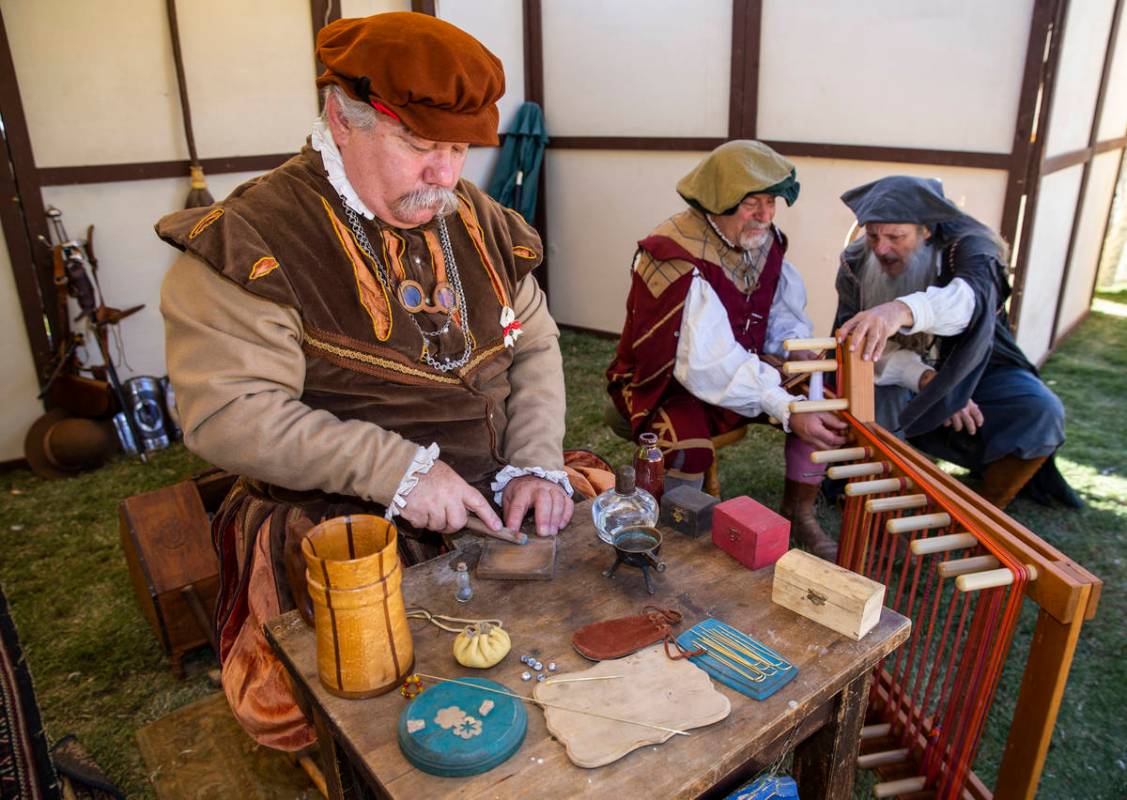 Goldsmyth Nicholas Sotheby works a moonstone about other craftsmen during the Age of Chivalry R ...