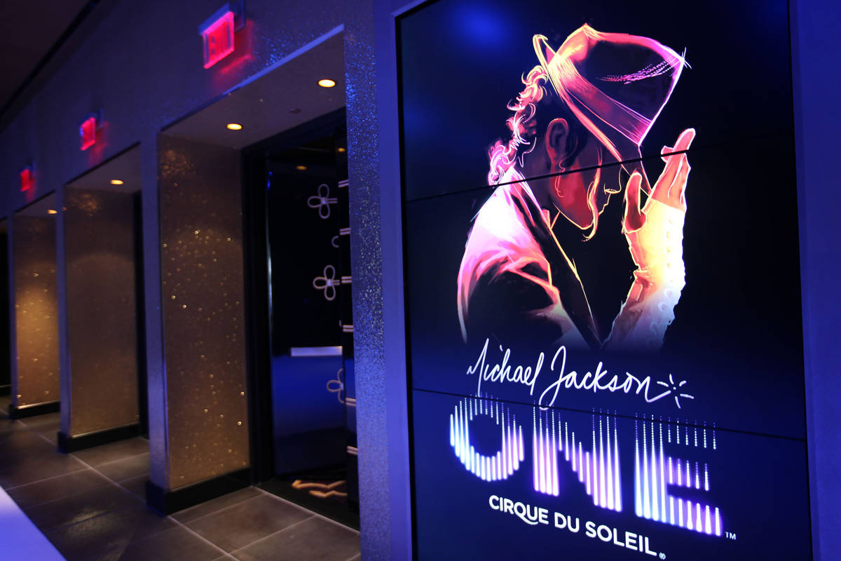 The entry leading into Cirque du Soleil's Michael Jackson One show at Mandalay Bay Resort and C ...