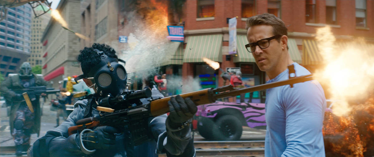 Ryan Reynolds as Guy in 20th Century Studios’ FREE GUY. Courtesy of 20th Century Studios ...