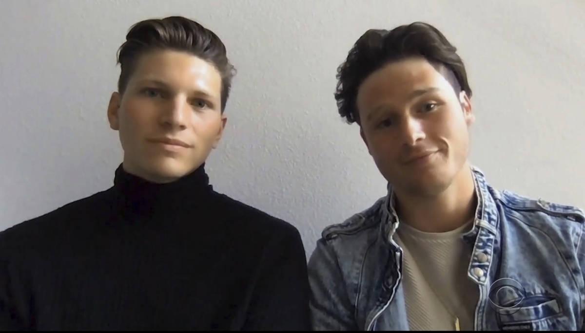 In this video image provided by NATAS and the Daytime Emmys, Chance King, left, and Cannon King ...