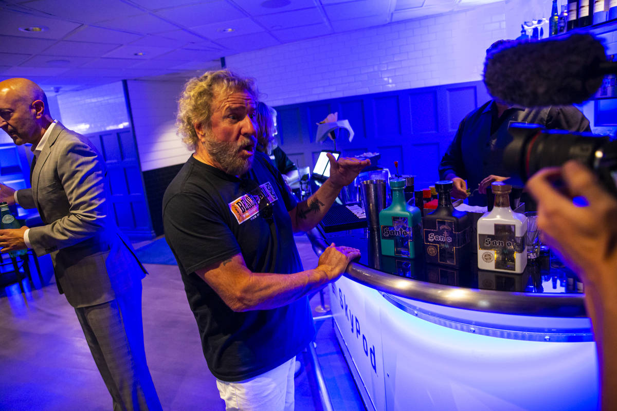 Sammy Hagar talks about his newly announced residency at The Strat, slated to begin Oct. 29, in ...