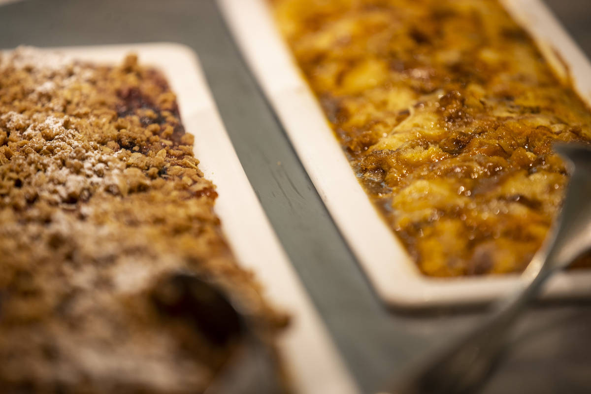 Bread pudding at The Buffet at Wynn Las Vegas, Wednesday, June 30, 2021 in Las Vegas. (Erik Ver ...
