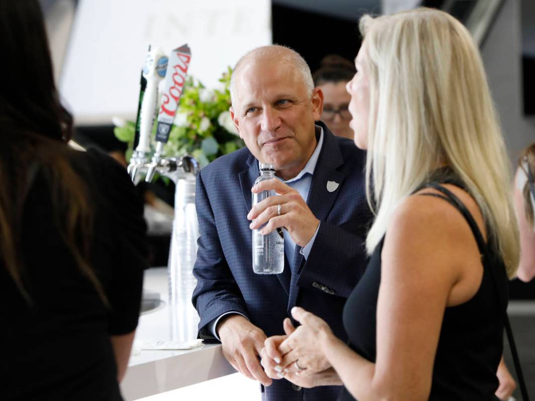 Las Vegas Raiders President Marc Badain during an event of food and beverage experience at Alle ...