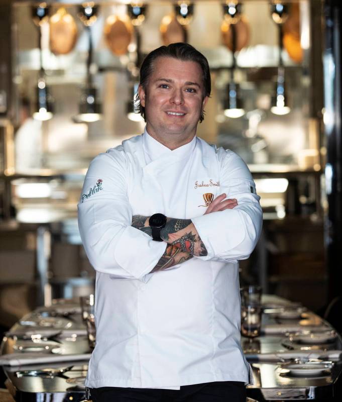 Chef Joshua Smith poses for a photo at Delilah Supper Club at Wynn, on Friday, June 18, 2021, i ...