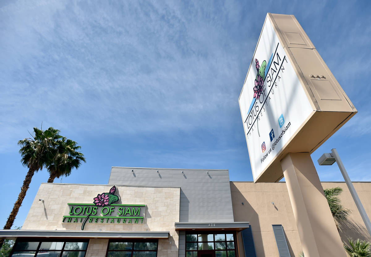 Lotus of Siam restaurant is seen along East Flamingo Road on Friday, May 11, 2018, in Las Vegas ...