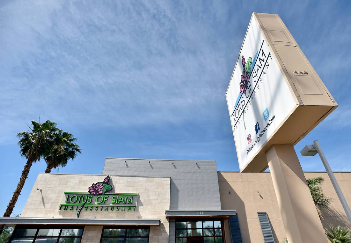 Lotus of Siam restaurant is seen along East Flamingo Road on Friday, May 11, 2018, in Las Vegas ...