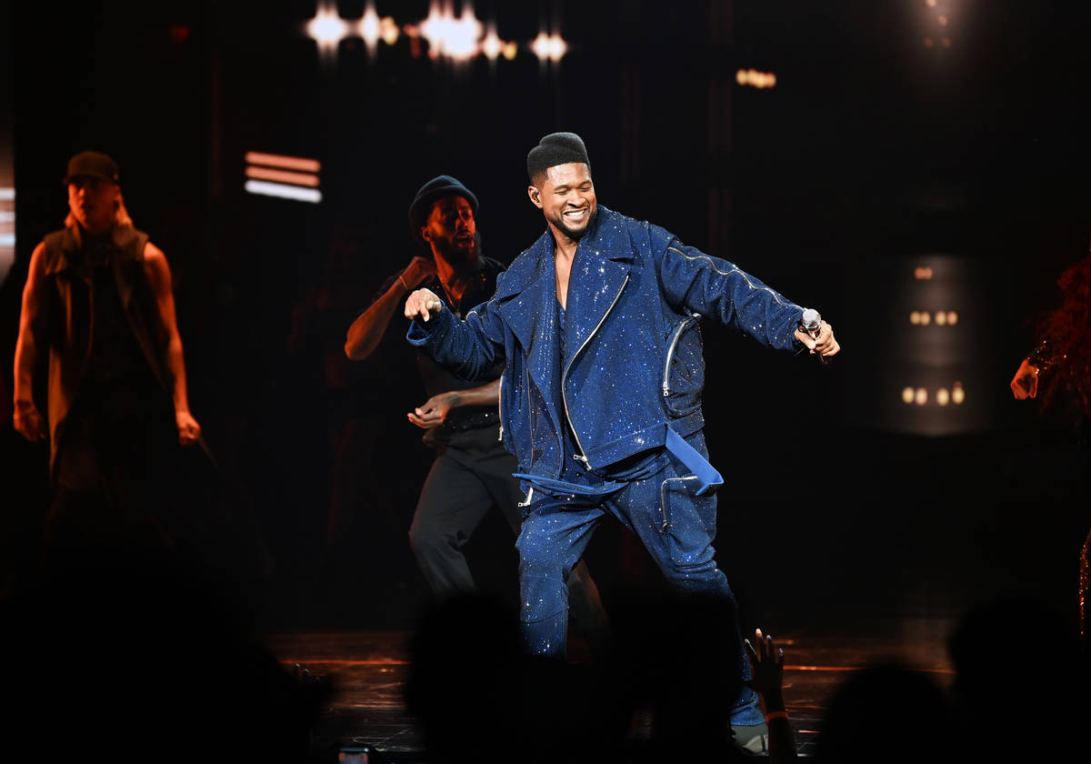Usher performs at the grand opening of “Usher: The Las Vegas Residency” at The Colosseum at ...