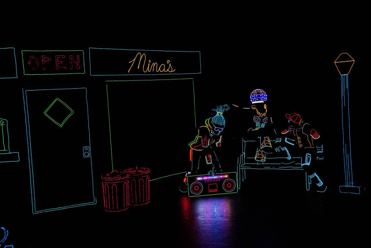 A segment of “iLuminate,” the new dance show opening Aug. 26 at The Strat Theater, is shown ...