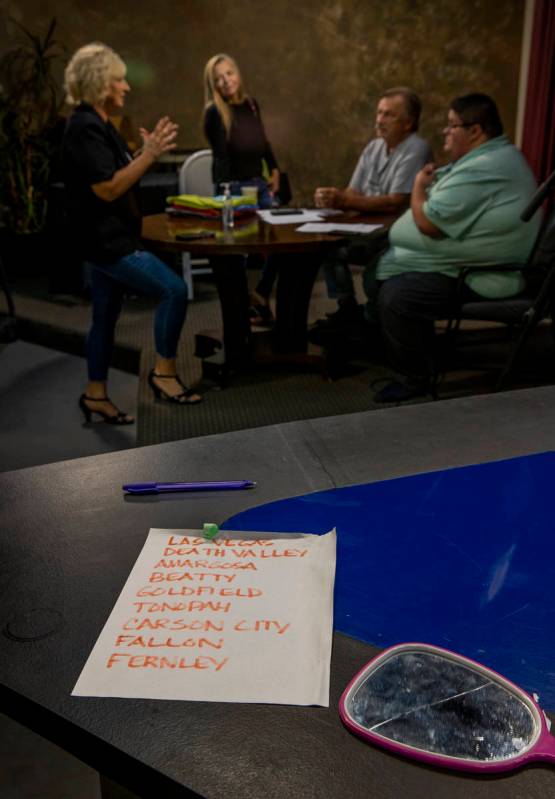 (From left) KPVM 25 Co-Owner/Vice President Ronda Van Winkle talks about some local goings on w ...