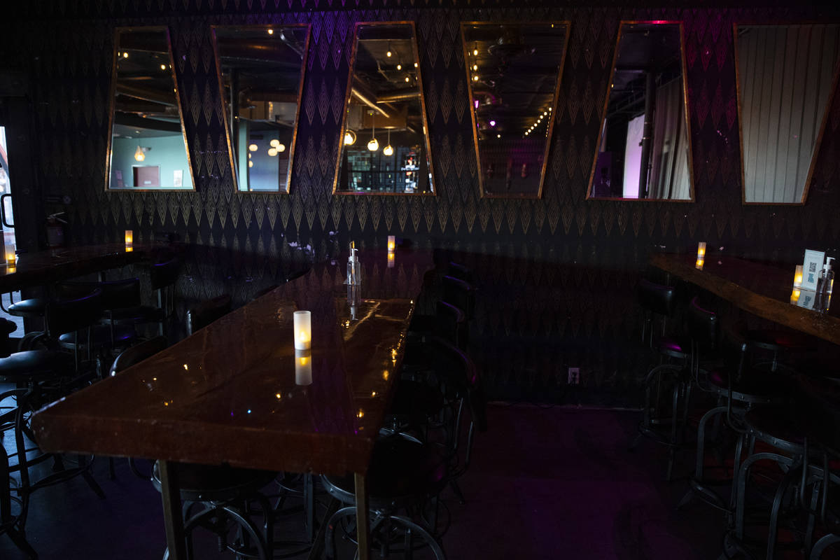 The interior of The Usual Place music venue in Las Vegas, Friday, Aug. 6, 2021. (Erik Verduzco ...