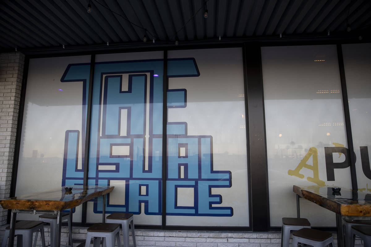 The exterior of The Usual Place music venue in Las Vegas, Friday, Aug. 6, 2021. (Erik Verduzco ...