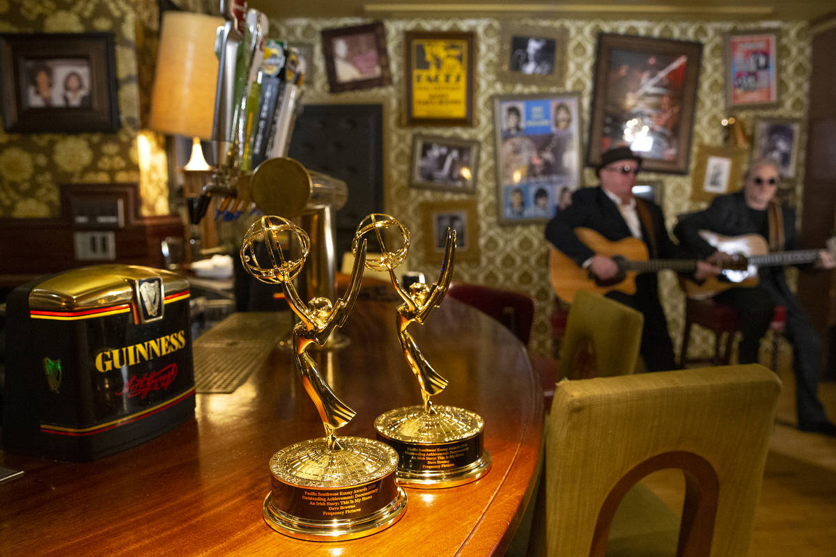 The Black Donnellys, a local Irish music duo, play a song on their documentary set with their E ...