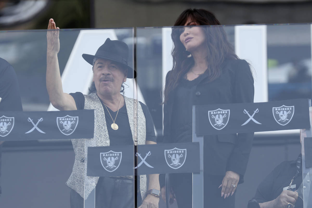 Marie Osmond sings the national anthem before an NFL preseason football game between the Las Ve ...