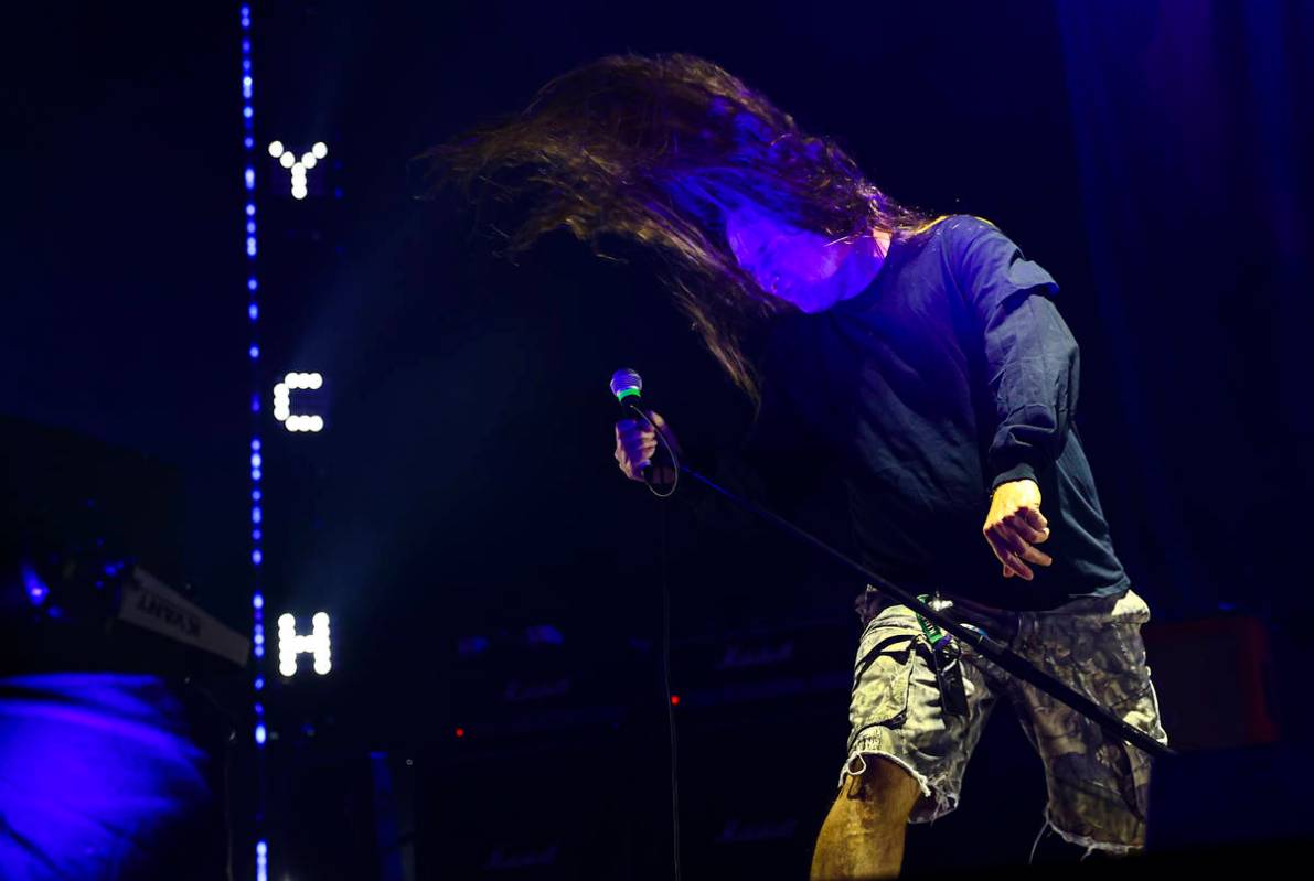 John Tardyʯf Obituary performs during Psycho Las Vegas at Mandalay Bay in Las Vegas on Fr ...