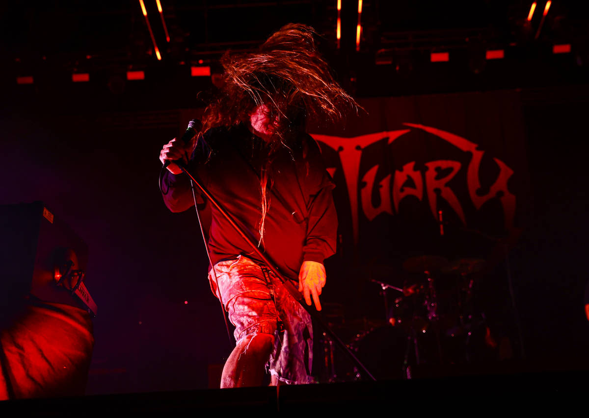 John Tardyʯf Obituary performs during Psycho Las Vegas at Mandalay Bay in Las Vegas on Fr ...