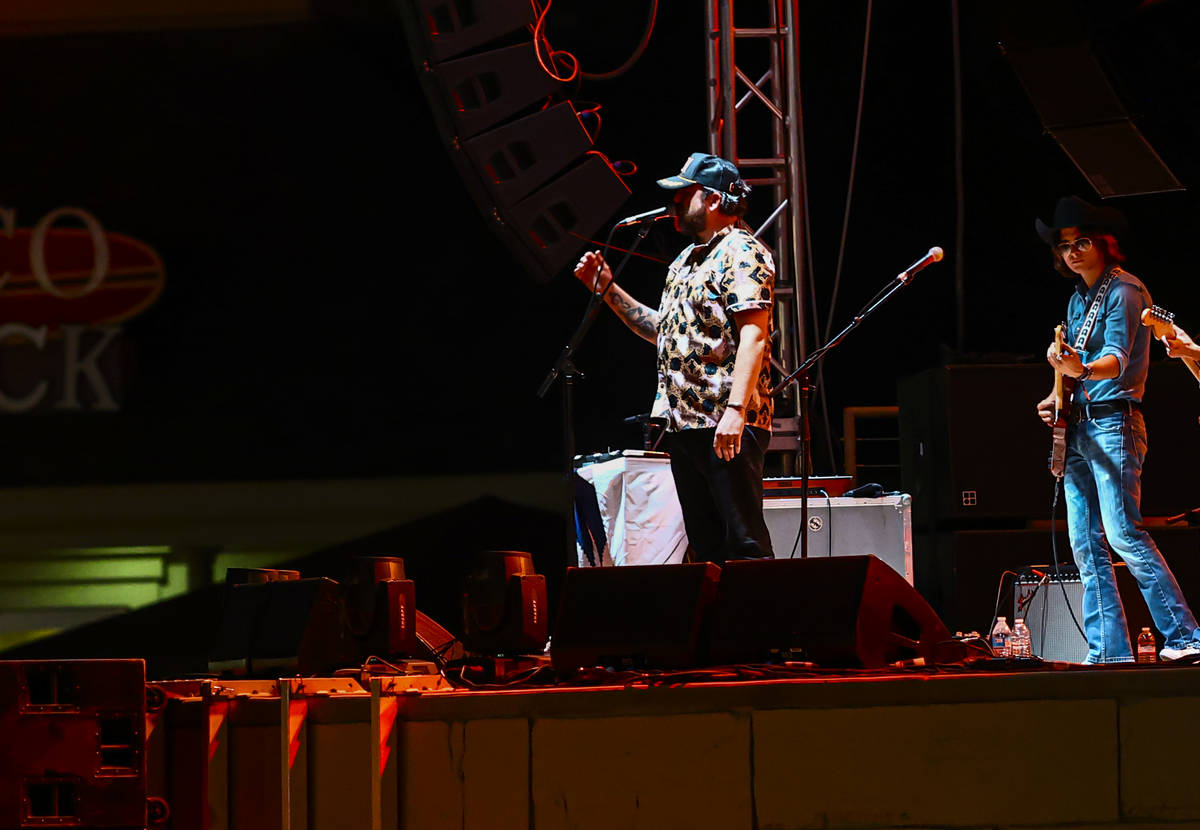 Paul Cauthen performs at the beach stage during Psycho Las Vegas at Mandalay Bay in Las Vegas o ...