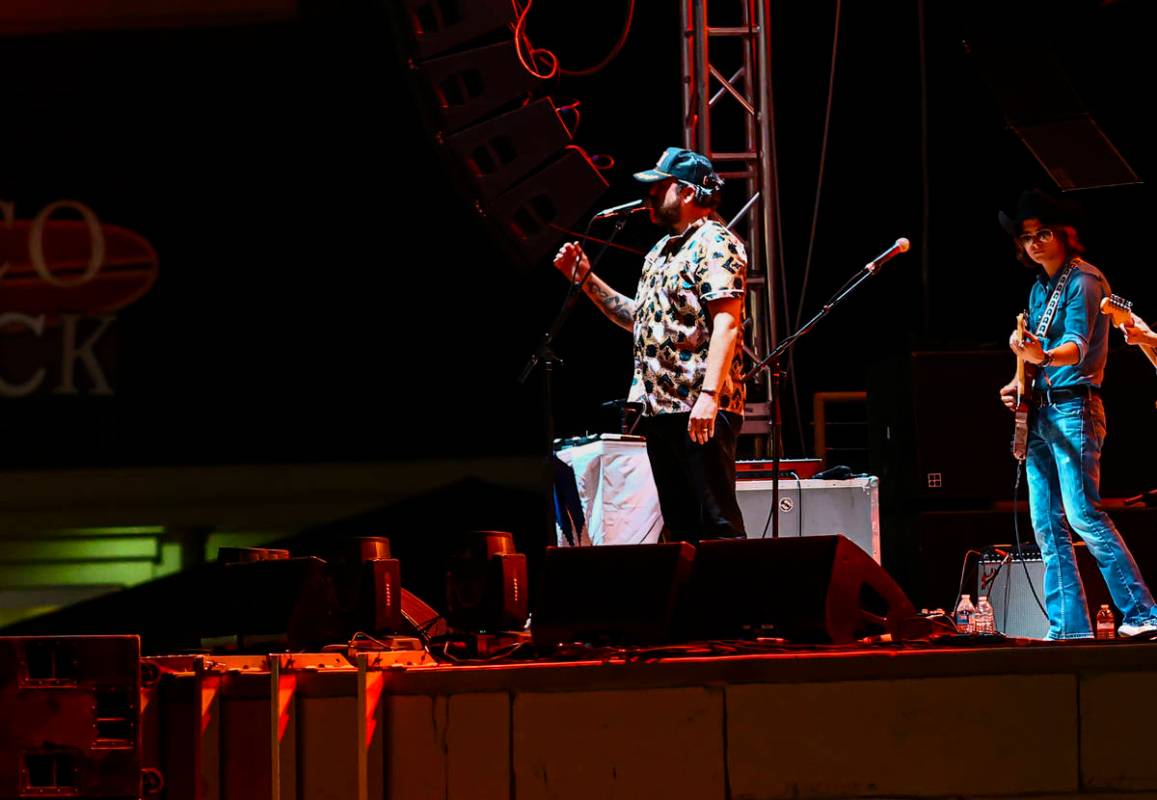 Paul Cauthen performs at the beach stage during Psycho Las Vegas at Mandalay Bay in Las Vegas o ...