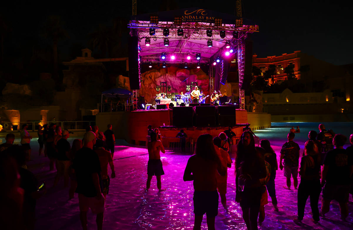 Paul Cauthen performs at the beach stage during Psycho Las Vegas at Mandalay Bay in Las Vegas o ...