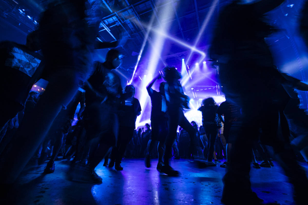 Fans mosh as Goatwhore performs during Psycho Las Vegas at Mandalay Bay in Las Vegas on Friday, ...