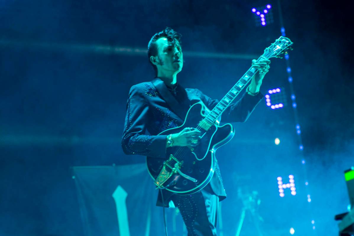 Zachary James of Twin Temple performs during Psycho Las Vegas at Mandalay Bay in Las Vegas on F ...