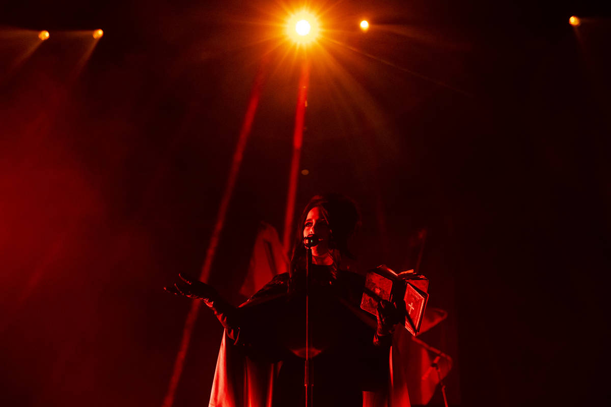 Alexandra James of Twin Temple performs during Psycho Las Vegas at Mandalay Bay in Las Vegas on ...