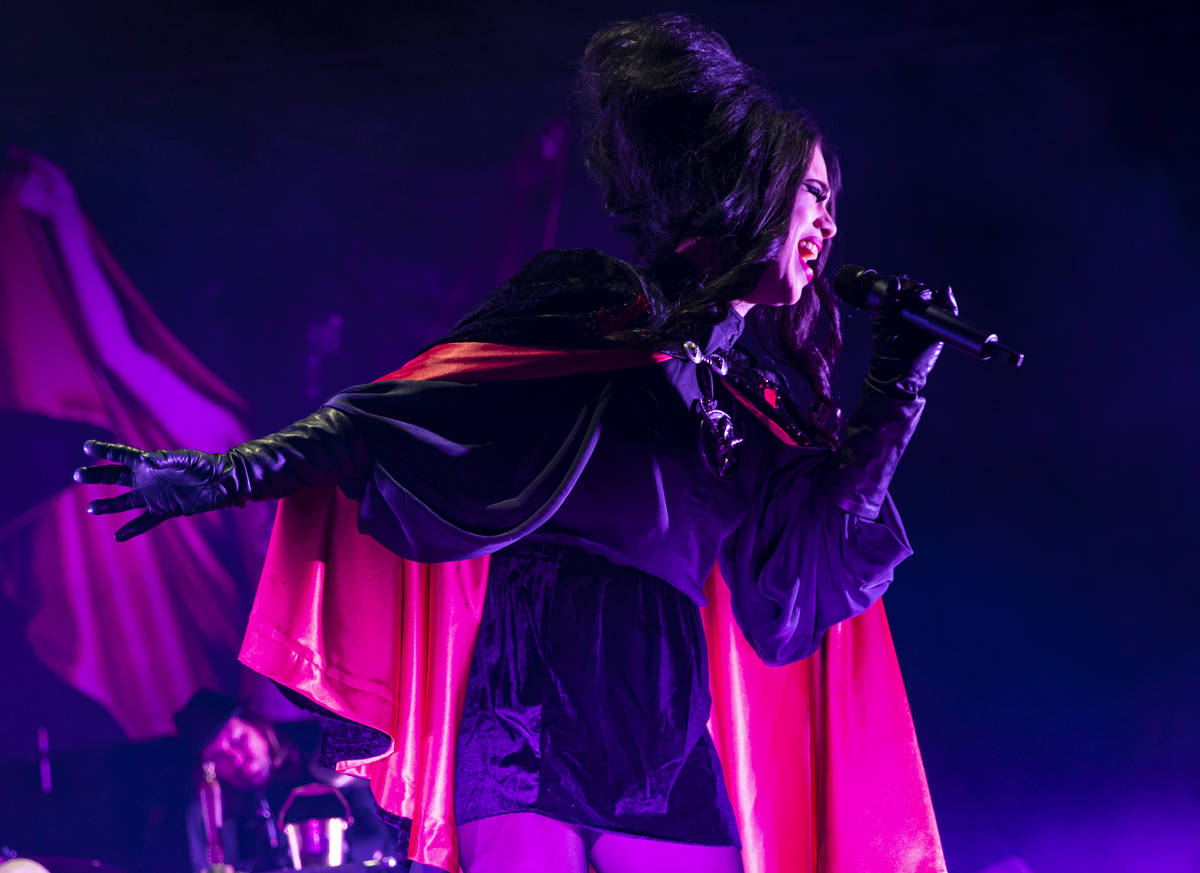 Alexandra James of Twin Temple performs during Psycho Las Vegas at Mandalay Bay in Las Vegas on ...