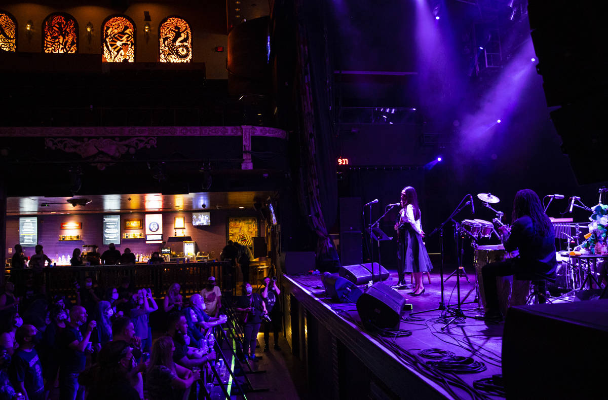 Claude Fontaine performs during Psycho Las Vegas at Mandalay Bay in Las Vegas on Friday, Aug. 2 ...