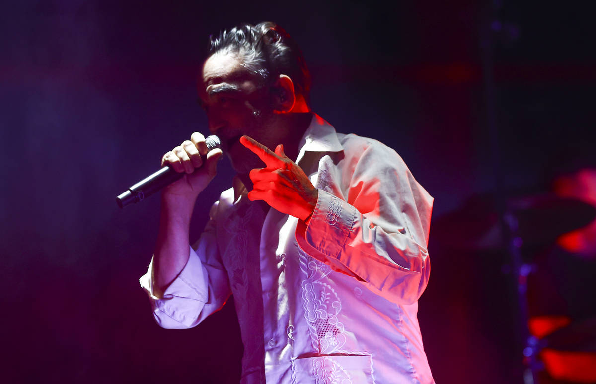 Frank Orrall of Thievery Corporation performs during Psycho Las Vegas at Mandalay Bay in Las Ve ...