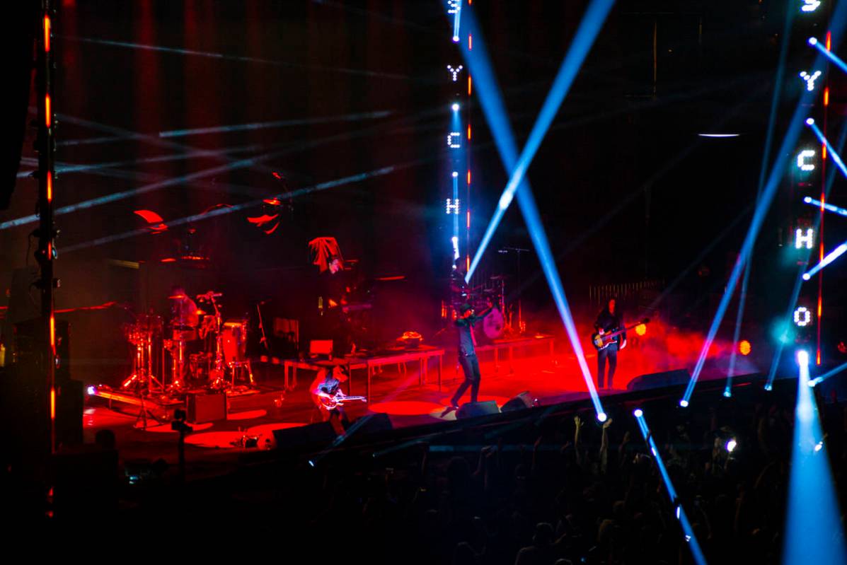 Thievery Corporation performs during Psycho Las Vegas at Mandalay Bay in Las Vegas on Saturday, ...