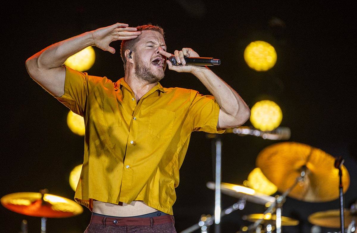 Imagine Dragons frontman Dan Reynolds performs at a Walmart-sponsored "Homecoming Concerts" ser ...