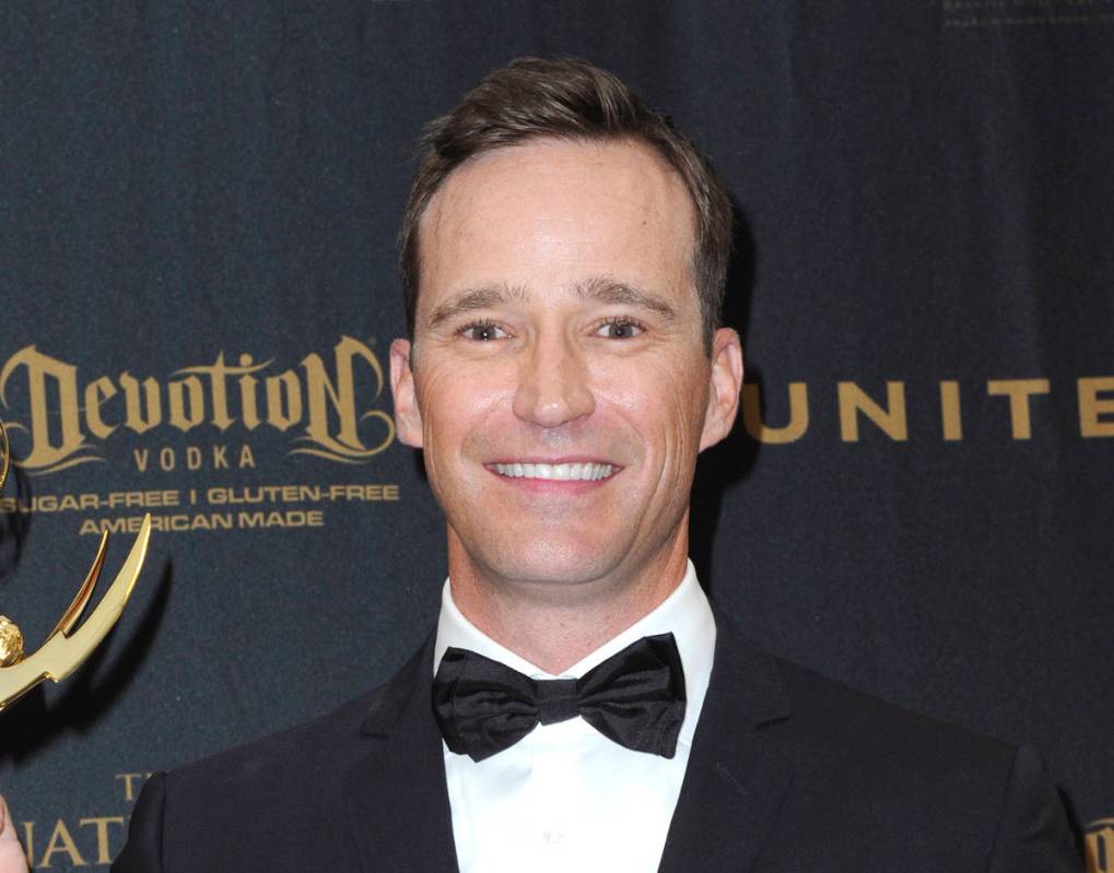 Producer Mike Richards poses in the pressroom at the 43rd annual Daytime Emmy Awards on May 1, ...
